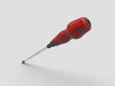 Screwdriver Low-poly 3D model 7