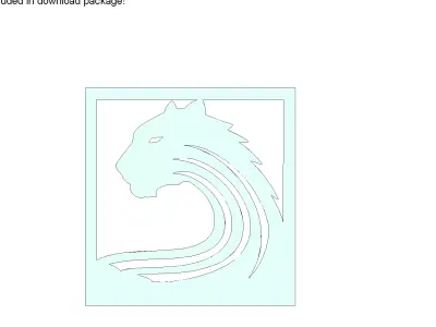 Lion Wave Mold 3D Printable Laser Cut Ready Vector Art 3D model