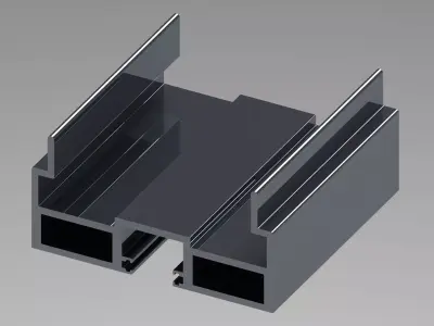 Aluminum Extruded Male Half MOD AL-0116sh Low-poly 3D model