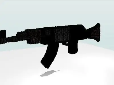 AK-47 rifle Free 3D model purchase