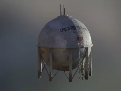 Liquefied petroleum balloon storage tank 3D model