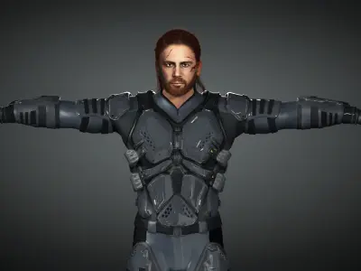 Realistic  and  Rigged Character Game Ready  3D model