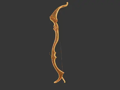 Elven Bow Free low-poly 3D model