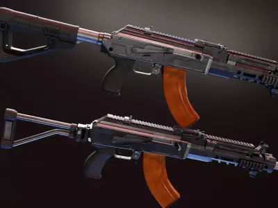 Custom AK MB47 Low-poly 3D model