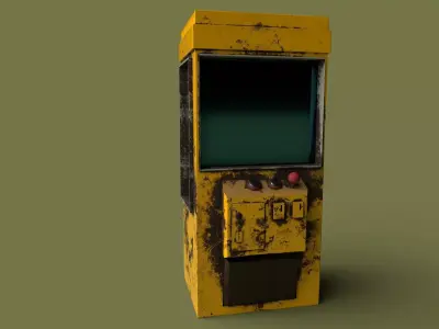 Post Apocalyptic Claw Machine or Slot Machine  Low-poly 3D model