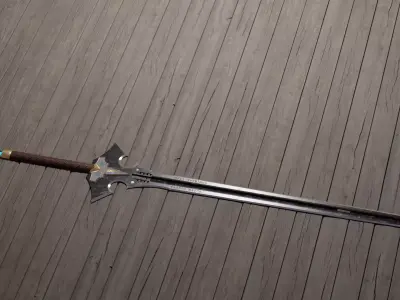 Slavic elemental sword Low-poly 3D model