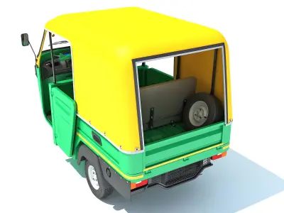 3 Wheeler Taxi Tuk Tuk 3D model
