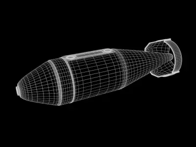 Stop War Bomb Low-poly 3D model