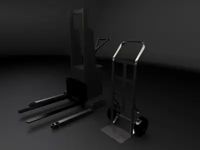 Free 3d Pallet Truck Free low-poly 3D model
