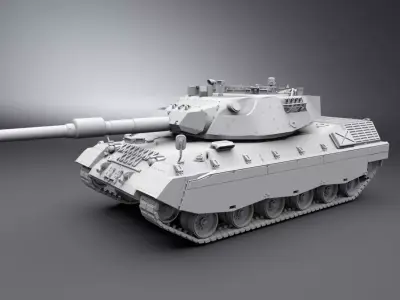 Leopard 1 A5 Scale model 3D print model