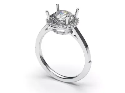 solitaire with ring sizes  9 part S99 3D print model