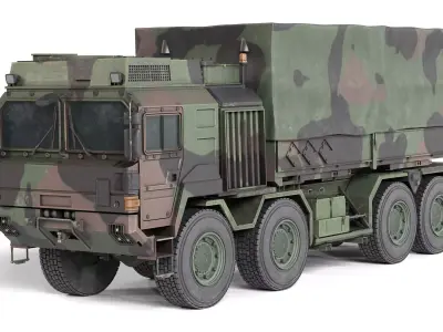 Rheinmetall MAN Military Truck UTF WLS Low-poly 3D model