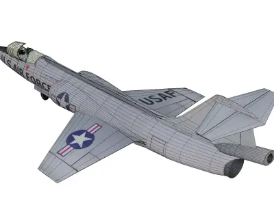 Lockheed NF-104A Aerospace Trainer Low-poly 3D model