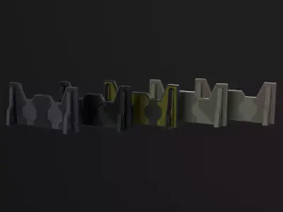 Militarry Barricade PBR Low-poly 3D model purchase