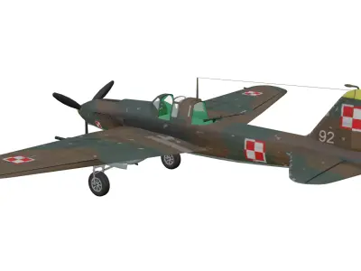Ilyushin IL-2 Sturmovik Low-poly 3D model