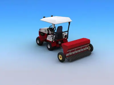 Compact Tractors All Attachment  Low-poly 3D model