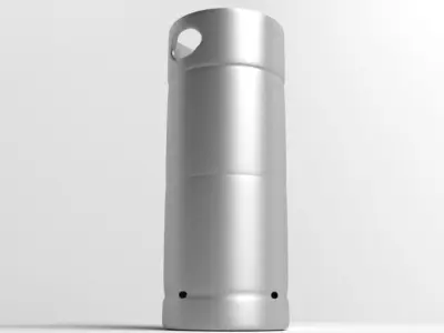 Barrel Steel 5 Gallons 3D model