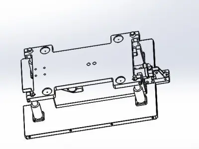 Automatic up and down feeding platform 3D model