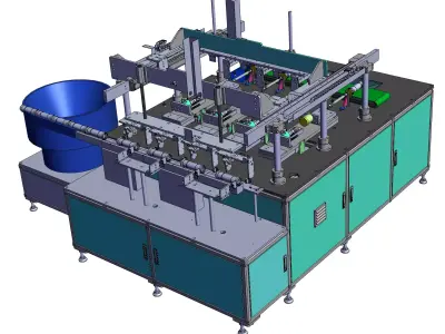 Automatic loading and unloading airtightness testing machine 3D model