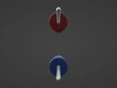 Four Screwdrivers Low-poly 3D model