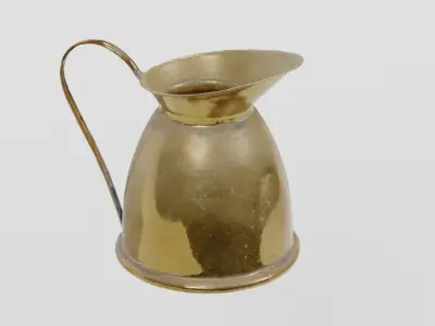 Brass Jug Victorian Medium photogrammetry scan PBR 4K textures Low-poly 3D model