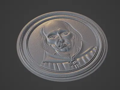 Foucault Medallion 3D print model get