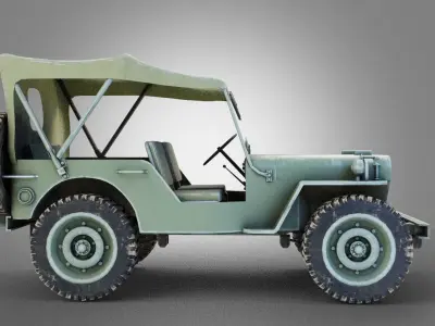 Willys 1944 Low-poly 3D model