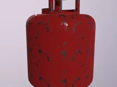 Tube Game Ready - Low Poly 3D Model - Gas Cylinder Low-poly 3D model