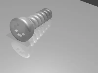 Screw silver spiral Free 3D model