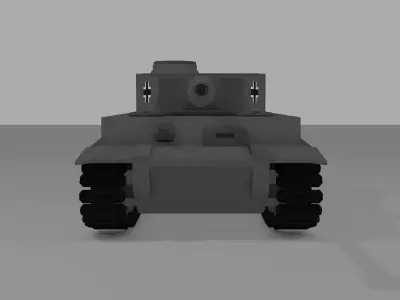 LowPoly tank TIger H1 Low-poly 3D model