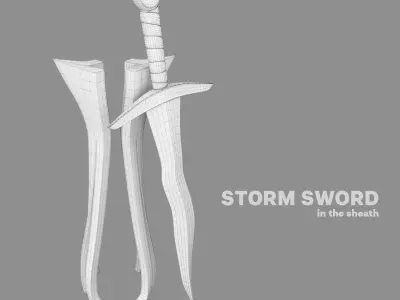 Storm sword concept 3D model