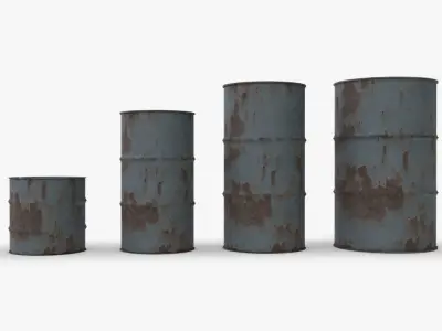 Chemical barrel Low-poly 3D model