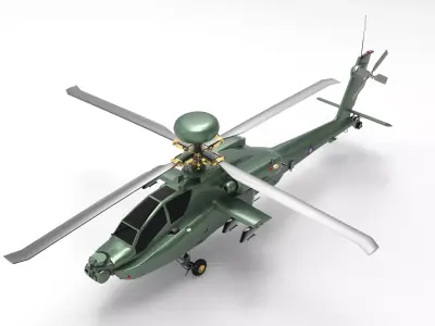 BOEING AH-64 APACHE  Low-poly 3D model purchase
