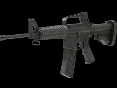 Colt AR-15 Low Poly  Low-poly 3D model