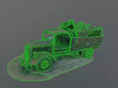  truck wreck 3D model