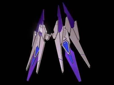 Robot Wings Low-poly 3D model order