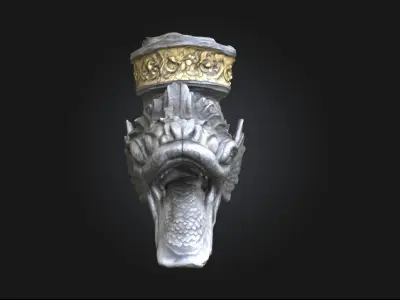 Aquatic Gargoyle Ornament  Guardian of the Deep 3D model