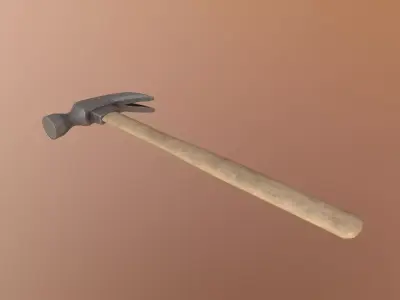 Hammer Low-poly 3D model 12