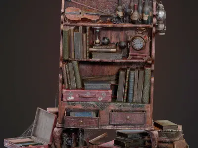 Old Firelamp  Low-poly 3D model