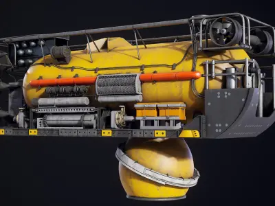 Remotely Operated SRS - Submarine Rescue System NATO PBR 3D model