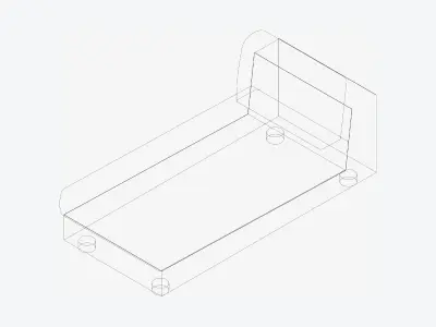 Seat - Sofa - Simplicity - Comfort - Chaise - No Arm Low-poly 3D model