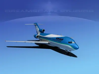 Boeing 727-100 SAHSA 3D model