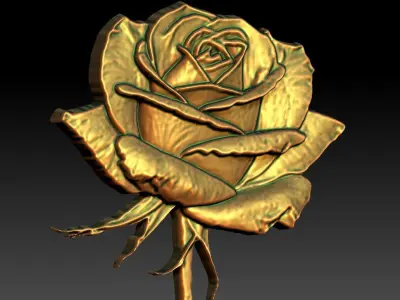 6 Rose CNC Relief Model Free 3D print model