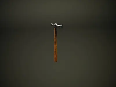 Medieval Blacksmith Tool Rack Low-poly 3D model