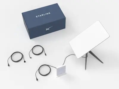 Starlink satellite dish 3D model