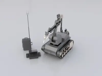 teodor explosive ordnance eod robot Low-poly 3D model