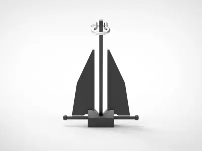 Stockless Anchor  3D model