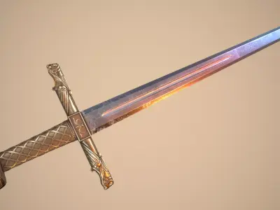 Joyeuse Sword Low-poly 3D model