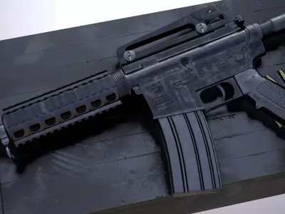 Colt M4 Carbine  Low-poly 3D model