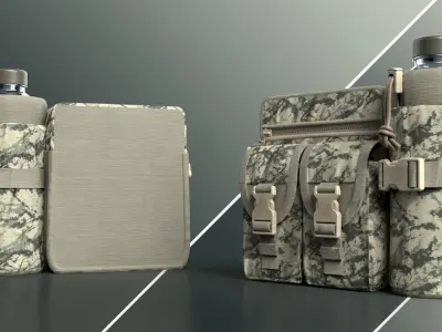 Military and Tactical Multi Pouch Bag 01 Free 3D model
